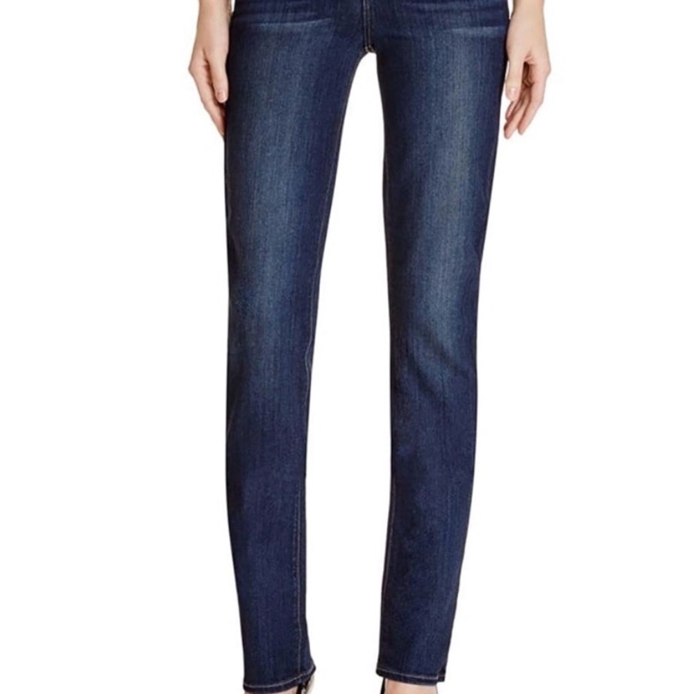 PAIGE Dark Blue Skyline Straight Jeans